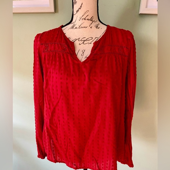 Elegant Red Women's Banana Republic Top Size Small - Picture 1 of 6